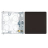 BG Screwless Black Nickel  Single Blank Plate FBN94 with 25mm Steel Back Box