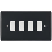 BG Part M 4 Gang Light Switch in Double Format Custom Grid by British General
