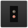 BG Evolve Black Chrome Euro Module RCA X 2 Outlet PCDBCRCA2B by British General (BG-PCDBCRCA2B)