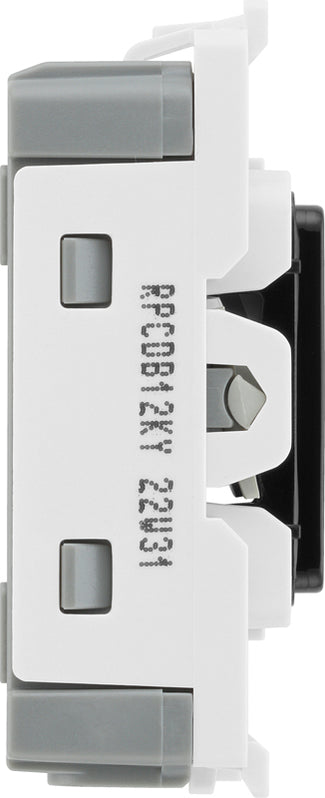 BG RPCDB12KY Evolve Grid Black 20A 20AX 2 Way 1 Pole Secret Key Switch Module