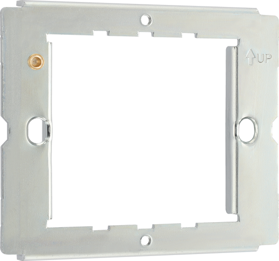 BG RFR12 1 and 2 Gang Grid Frame for Nexus Metal - White Moulded - Metal Clad and Part M Front Plates by British General (BG-RFR12-Shopify-SA_1)