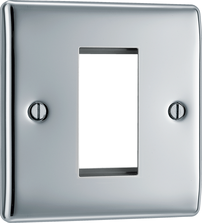 NPCEMS1 Front - The Euro Module range from British General combines plates and interchangeable modules so you can configure your own bespoke switches and sockets.