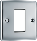 BG Electrical NPCEMS1 Euro Module Nexus Metal 1 Module Square Front Plate
