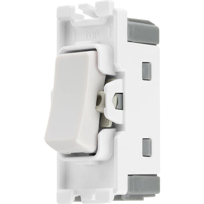 BG R12 Nexus Grid White 20A 20AX 2 Way 1 Pole Switch Module by British General (BG-R12)