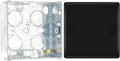 BG Nexus Matt Black Single Blanking Plate NFB94 with 35mm Steel Back Box
