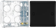 BG Nexus Matt Black Single Blanking Plate NFB94 with 35mm Steel Back Box