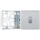 BG Screwless Brushed Steel 20A 16AX Intermediate Light Switch FBS13 with 35mm Steel Back Box