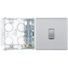 BG Screwless Brushed Steel 20A 16AX Intermediate Light Switch FBS13 with 35mm Steel Back Box