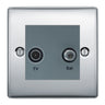 BG Nexus Metal Polished Chrome TV & Satellite Socket NPCTVSATG by British General (BG-NPCTVSATG)