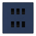 BG Evolve Matt Blue 5 Gang Custom Grid Light Switch with Back Box Included