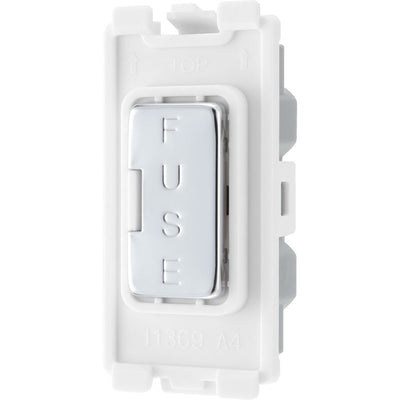 BG RPCFUSE Nexus Grid Polished Chrome 13A Fuse Holder Module