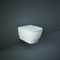 RAK Ceramics Moon Rimless Wall Hung WC Pan With Hidden Fixations - White - HAR19AWHA