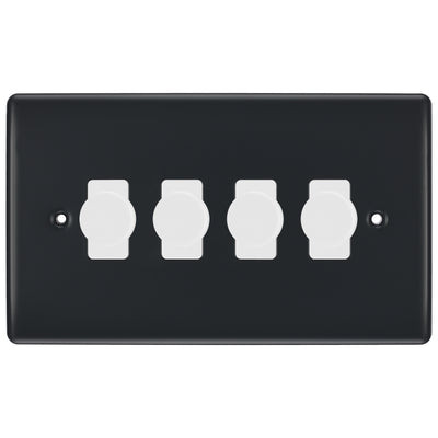 BG Part M 4 Gang Switch 4x Intelligent Dual Mode Dimmer Custom Grid
