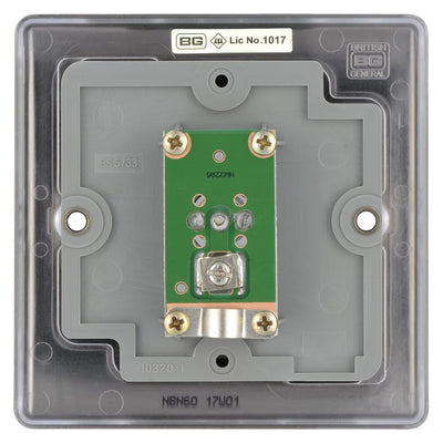 BG Nexus Black Nickel 1 Gang Co-Axial Socket NBN60 with 35mm Steel Back Box