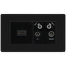 BG Screwless Matt Black 4G Faceplate with HDMI + TV/FM/SAT Module - Black by British General (BG-FFBEMR4-HDMI-TVFM2B)