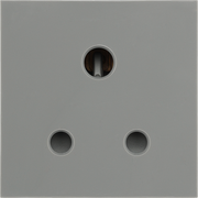 BG EM5ASG Euro Module 5A Round Pin Unswitched Socket - Grey by British General (BG-EM5ASG)