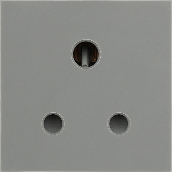 BG EM5ASG Euro Module 5A Round Pin Unswitched Socket - Grey