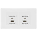 BG Nexus White 4G Faceplate with 45W USB A+C Charger Modules
