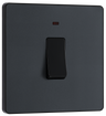 BG Evolve PCDMG31B Matt Grey 20A 2 Pole LED Switch - Black Insert by British General (BG-PCDMG31B-Shopify-SA_1)