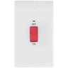 BG 872 Moulded Round Edge | White | 2 Gang 45A 2 Pole Neon Cooker Switch by British General (BG-872)