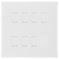 BG White 7 Gang Trailing Edge LED Dimmer Light Switch 2 Way Custom Switch