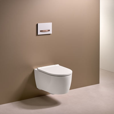 Geberit One Wall Hung Toilet, Shrouded, Turboflush, With Seat, White - 500.201.01.1 by Geberit (Geberit-500.201.01.1)