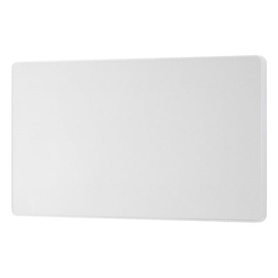 BG Evolve Pearlescent White Double Blank Plate PCDCL95W with 35mm Steel Back Box