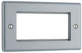 BG MC5EMR4 Metal Clad | 4 Module Rectangular Euro Module Front Plate