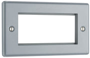 BG MC5EMR4 Metal Clad | 4 Module Rectangular Euro Module Front Plate by British General (BG-MC5EMR4)