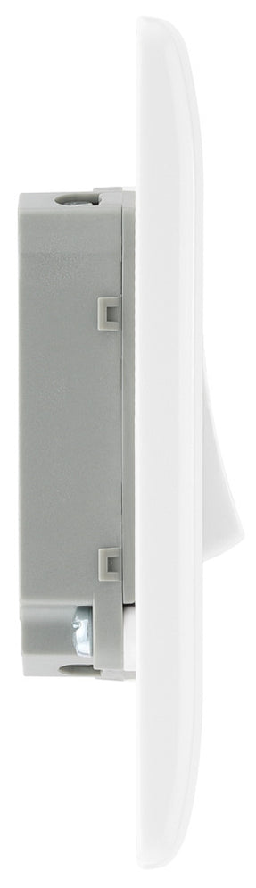 BG 842 Moulded Round Edge | White | 2 Gang 10AX 2 Way Plate Switch by British General (BG-842)