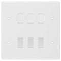 BG Nexus White Moulded 6 Gang Switch 3x Trailing Edge LED Dimmer 3x 2Way Custom Switch