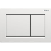 Geberit Omega20 Square WC Dual Flush Plate - Matt Chrome - 115.080.JQ.1 by Geberit (Geberit-115.080.JQ.1)