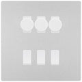 BG Evolve Brushed Steel 6 Gang Switch 3x Trailing Edge LED Dimmer 3x 2Way Custom Switch