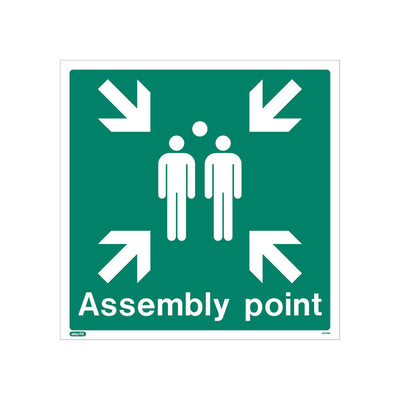 Extinguishers & Equipment: Assembly Point Sign - Fire Safety Signs From Jalite Photoluminescent, With Text by Jalite signs (SAFELINCS-JS4128Q)