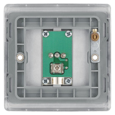 BG Nexus Brushed Steel Single Isolated Co-Axial Socket & Surface Pattress Back Box