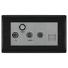 BG Nexus Matt Black TV/FM/SAT + Return & 1 Gang Tel - Screened Triplex Socket NFB68G by British General (BG-NFB68G)