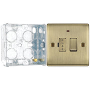 BG Nexus Antique Brass 13A Neon Switched Fused Connection Unit NAB52 with 35mm Steel Back Box