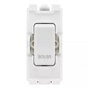 BG RRBLW White 20A DP Appliance Grid Switch Labelled Boiler by British General (BG-RRBLW+R30)