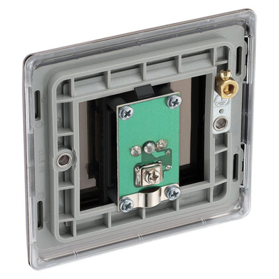 BG Nexus Black Nickel 1 Gang Isolated Co-Axial Socket NBN62 with 35mm Steel Back Box