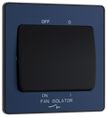 BG PCDDB15B Matt Blue Evolve 10A 3 Pole Fan Isolator - Black Insert