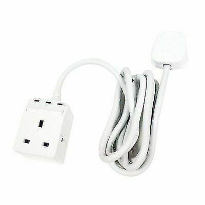 Masterplug Indoor Power SWG32C-MS 3-Socket Individually Switched Trailing Socket with Neon and 2 m Extension Lead - White by Masterplug (Masterplug-SWG32C)