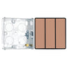 BG Evolve Polished Copper 2 Way Triple Edge to Edge Rocker Switch PCDCP43EB with 25mm Steel Back Box