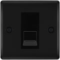 BG Nexus Matt Black Single RJ11 Telephone Socket NFBRJ111 - Black Insert