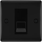 BG Nexus Matt Black Single RJ11 Telephone Socket NFBRJ111 - Black Insert by British General (BG-NFBRJ111B)