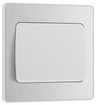 BG PCDBS12WW Brushed Steel Evolve 1 Gang 20A 16AX 2 Way Wide Rocker Light Switch - White Insert by British General (BG-PCDBS12WW-Shopify-SA_1)