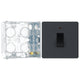 BG Evolve Matt Grey 20A Double Pole Switch with Neon PCDMG31B with 35mm Steel Back Box