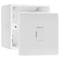 BG Nexus 13A Unswitched Fused Connection Unit White & 50mm Pattress Back Box