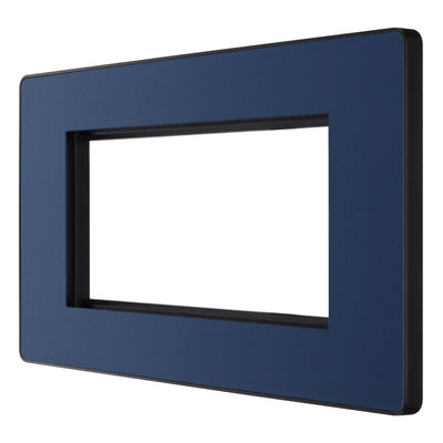 BG Evolve Matt Blue 4G Faceplate with 45W USB A+C Charger Modules – Black Insert