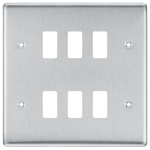 RNBS6 Front - The Grid modular range from British General allows you to build your own module configuration with a variety of combinations and finishes.