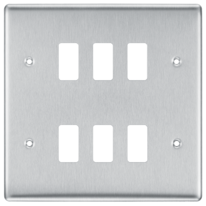 RNBS6 Front - The Grid modular range from British General allows you to build your own module configuration with a variety of combinations and finishes.